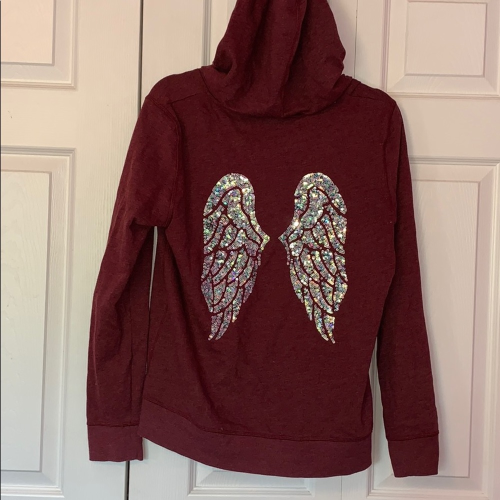 Burgundy Victoria secret zip up